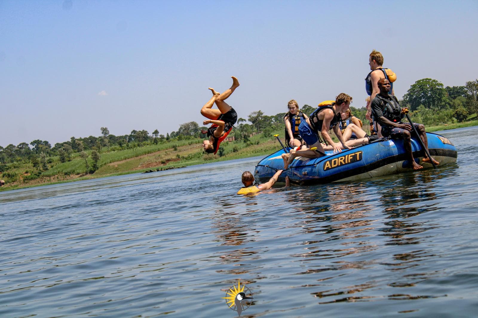 our clients on a white water rafting activity