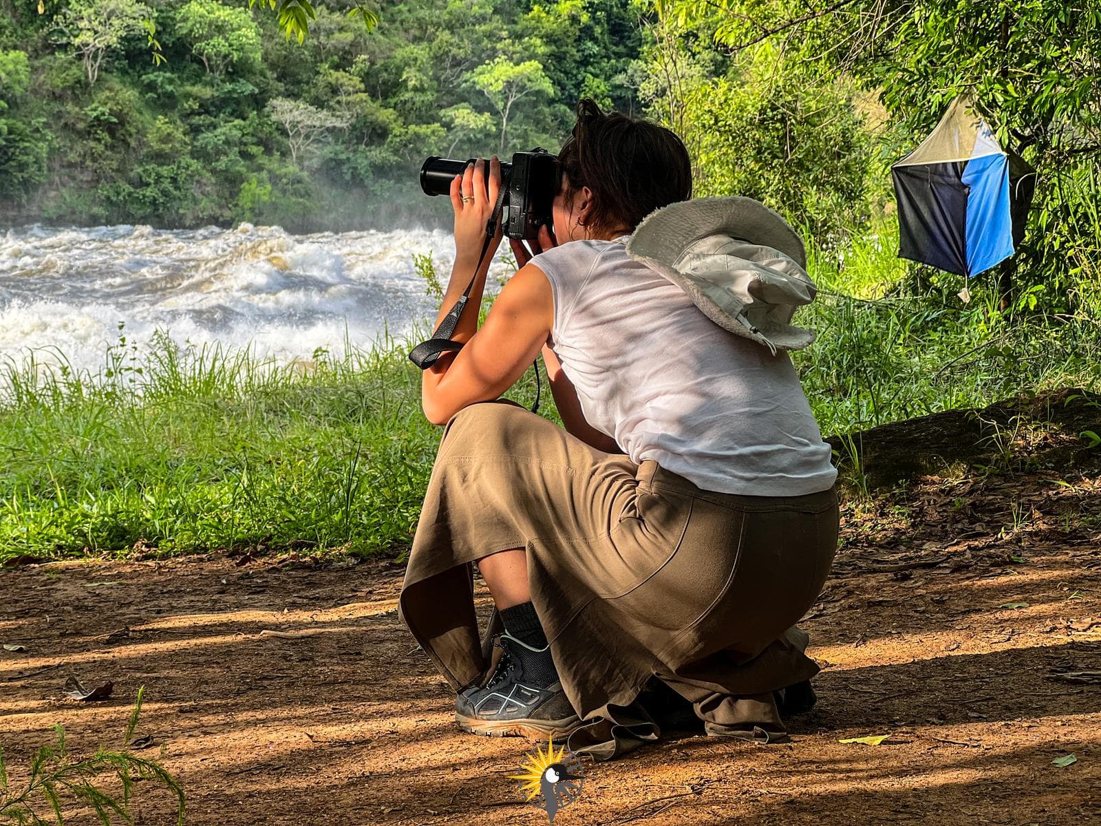 a client taking a photo