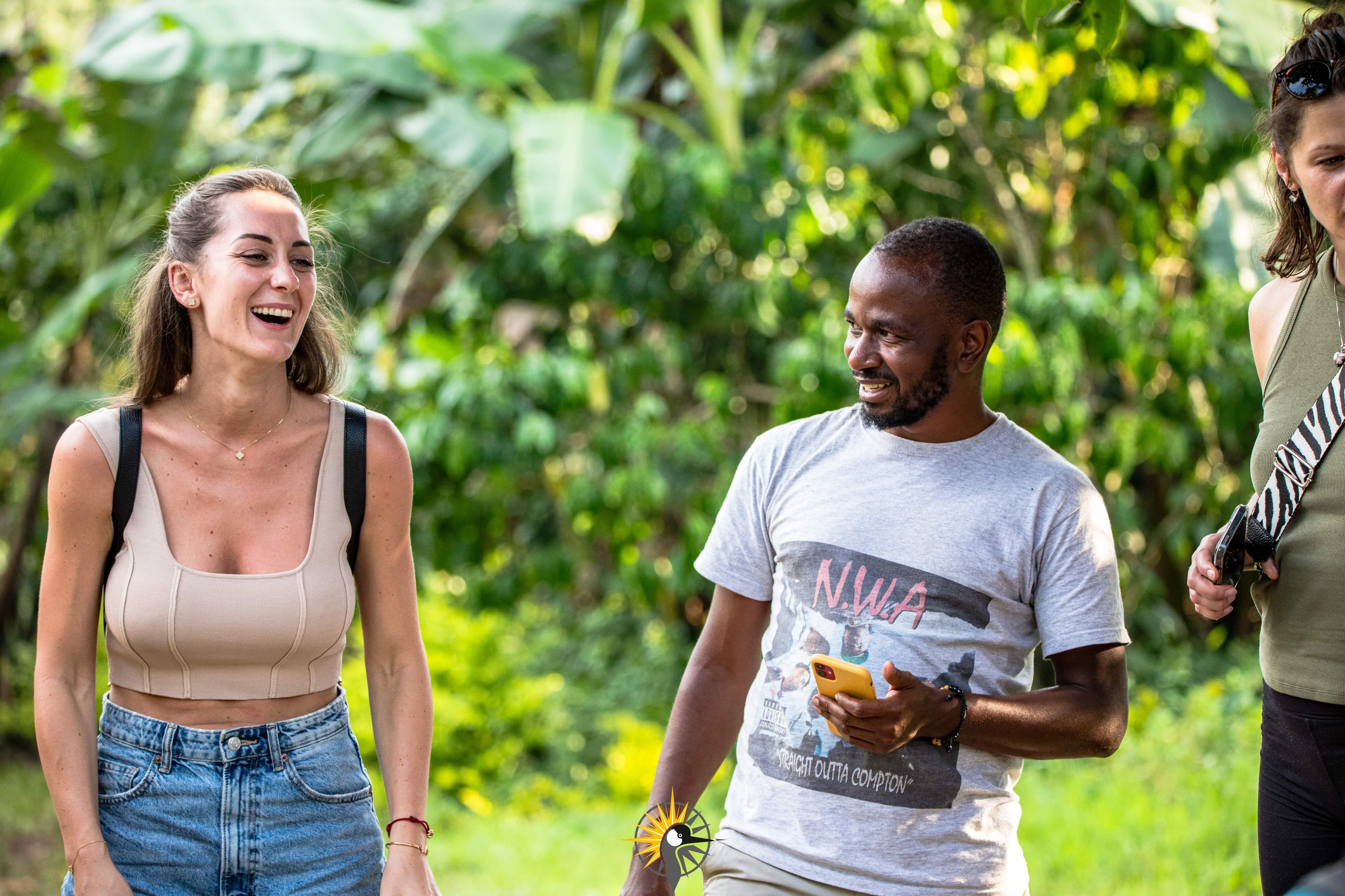 Our guest with our guide