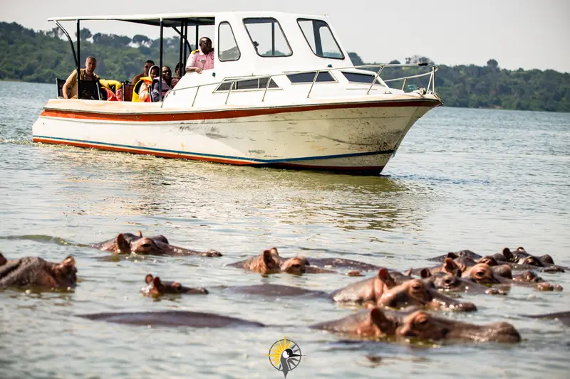 Boat at Kazinga channel